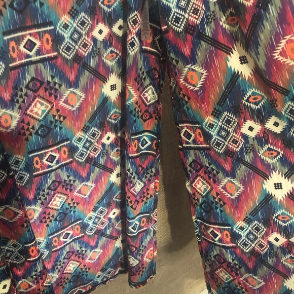 Lularoe Joy Cardigan Vest SZ S Aztec Tribal Print - Picture 4 of 7